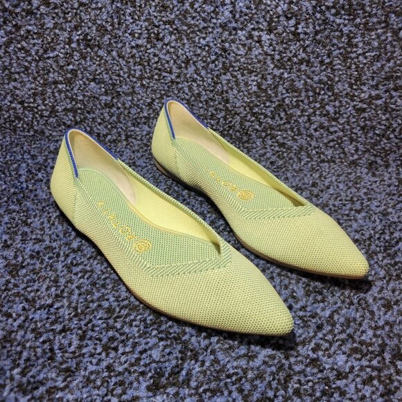 Rothys The Point Women's Size 7 US Mint Green Pointed Toe Slip on Flat Shoes - Picture 11 of 13